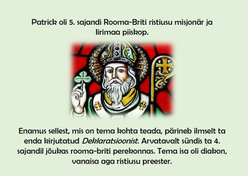 Virtuaalnäituse Püha Patricku päev slaid