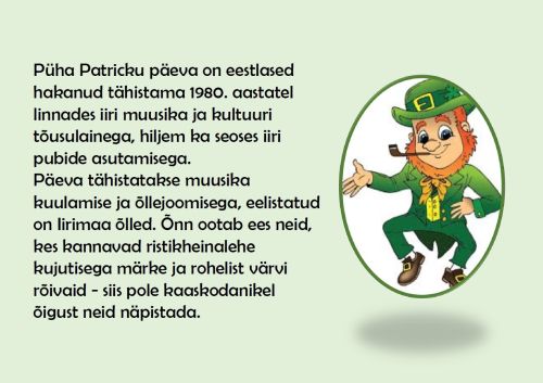 Virtuaalnäituse Püha Patricku päev slaid